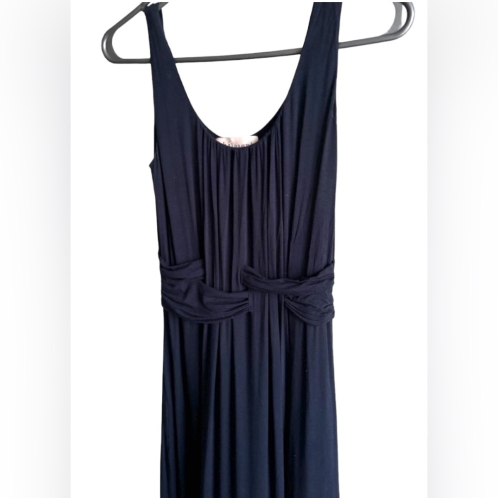 PHILOSOPHY Navy Blue XS Maxi Detailed Dress W/ Slit
